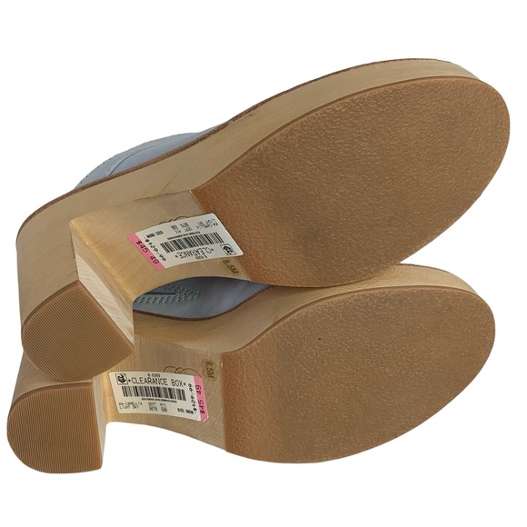 Antonio Melani Kimberly Whitman Camellia Leather Clogs Blue Size 8.5 M - Picture 7 of 7